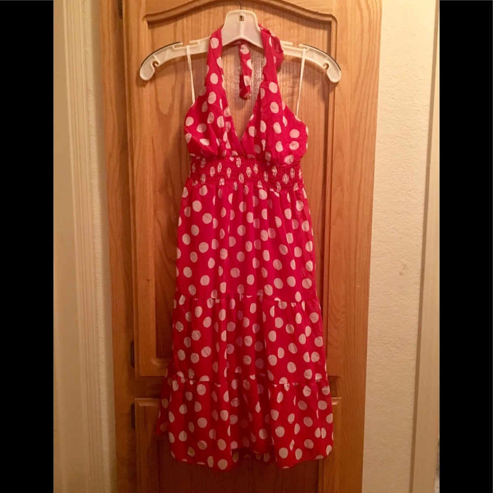 Cute Red and White Polka Dot Dress